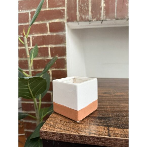 Square ceramic small succulent plant holder - Picture 1 of 7